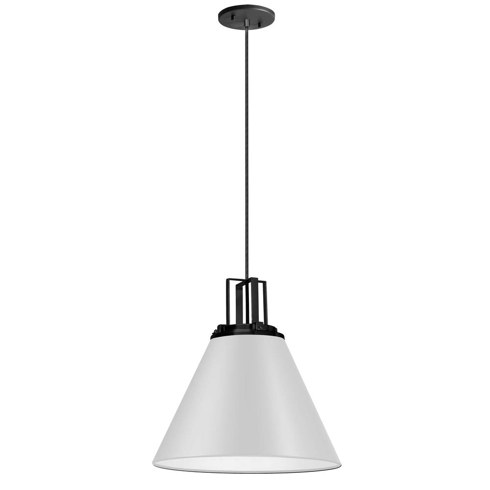1LT Incandescent Pendant, MW w/ MB Accent