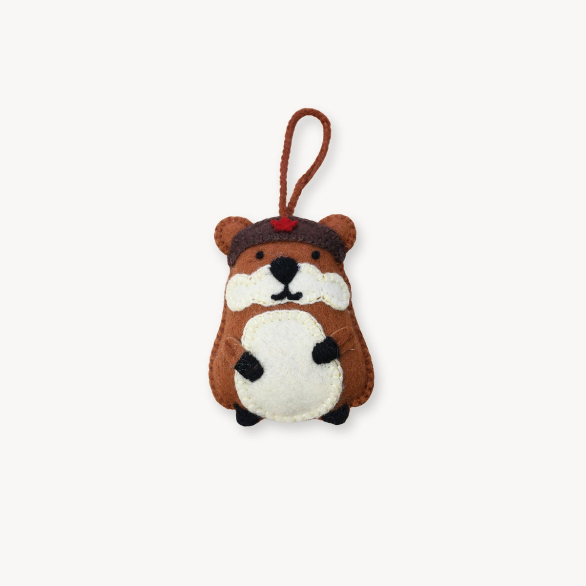 Hand Embroidered Ornament - Beaver