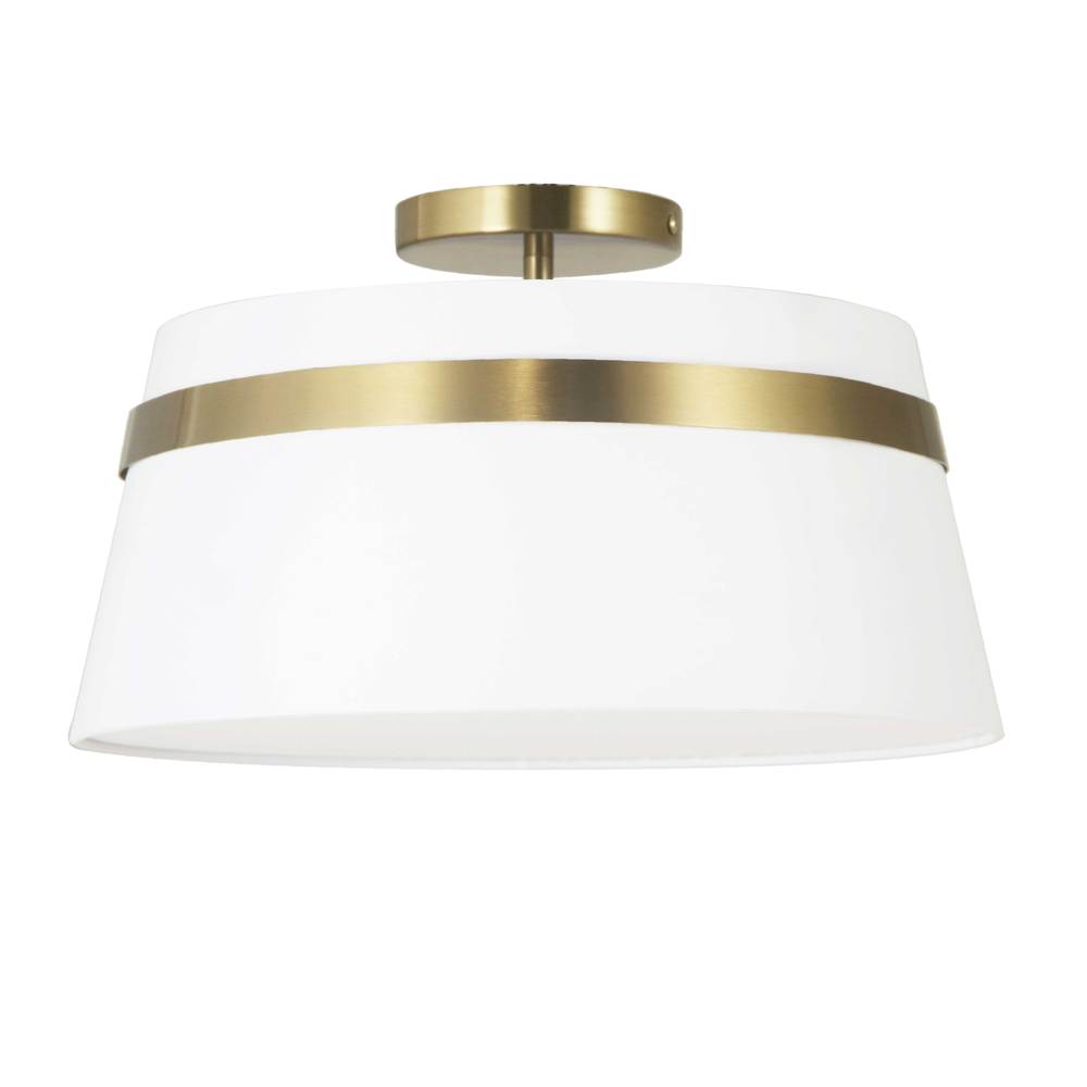 3LT Semi-Flush Mount, AGB w/ WH Shad