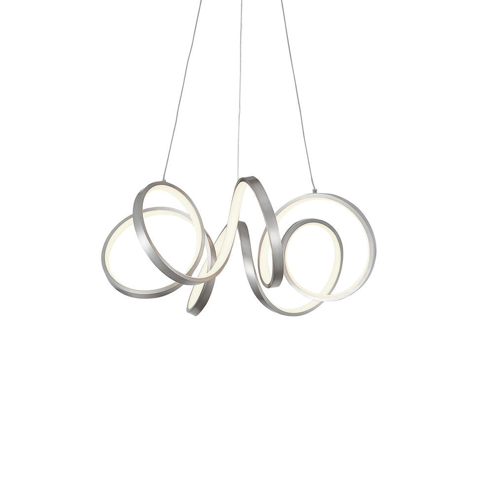 Synergy 24-in Antique Silver LED Chandeliers