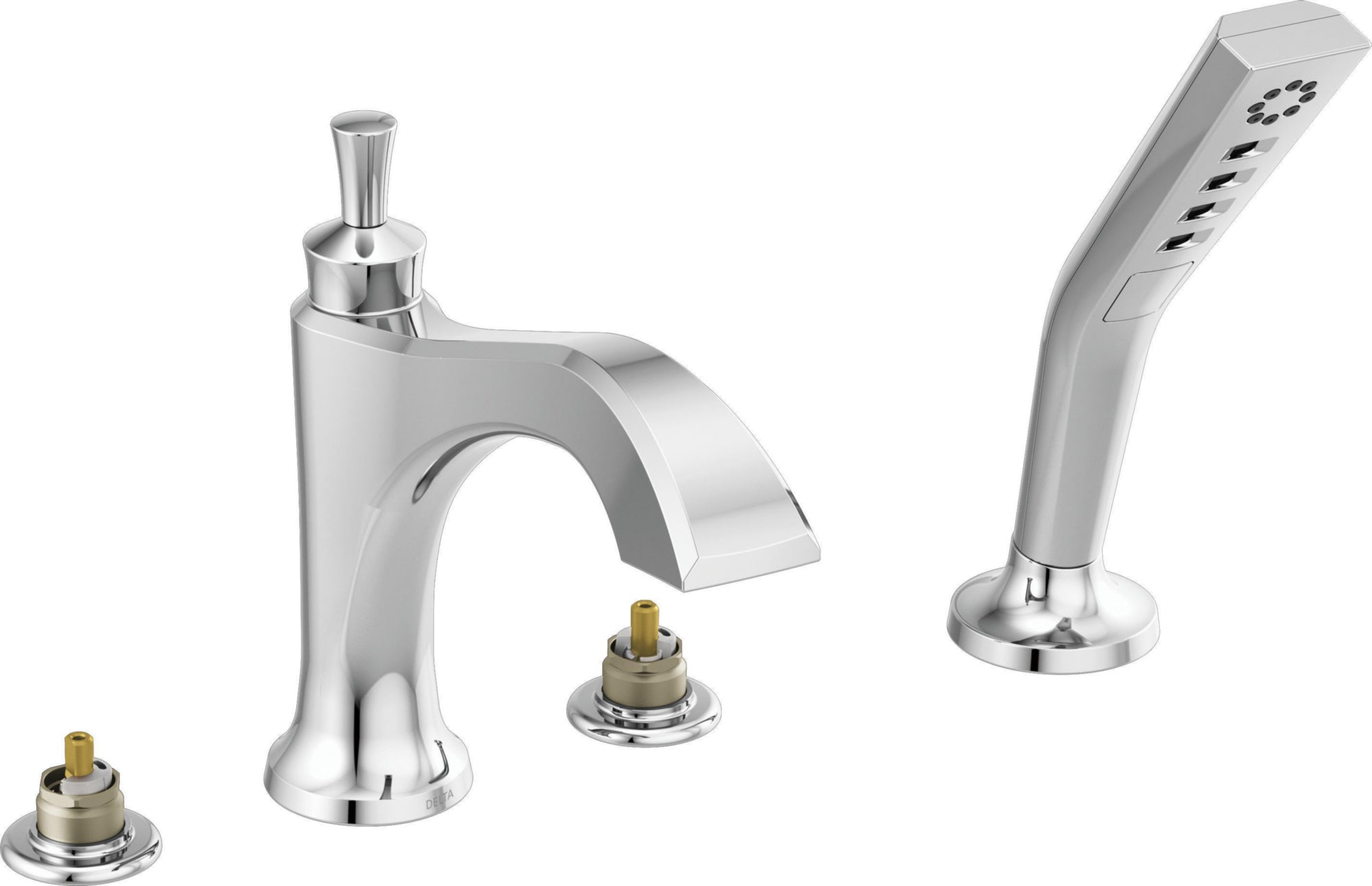 4 HOLE ROMAN TUB FILLER TRIM LESS HANDLE