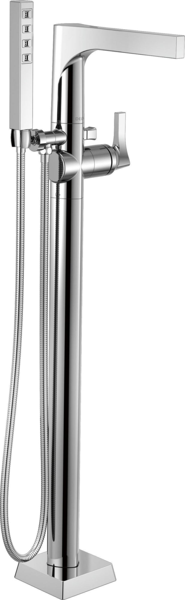 FLOOR MOUNT TUB FILLER WITH HANDSHOWER
