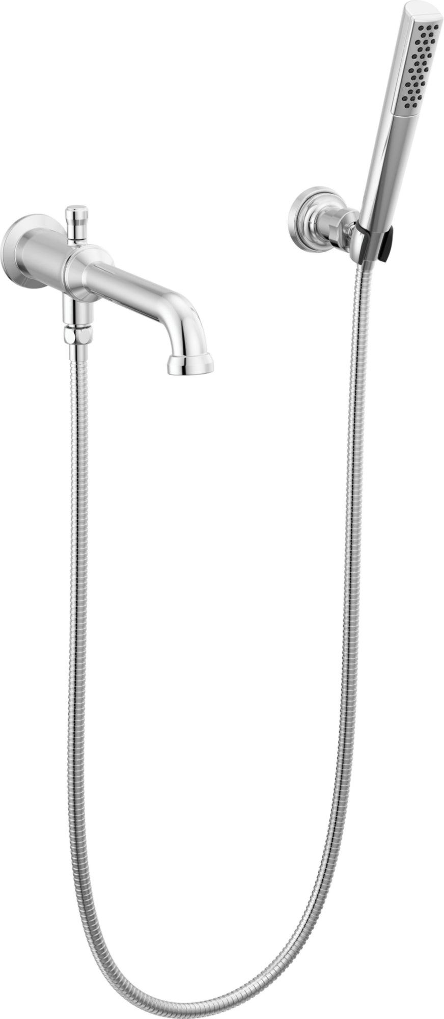 WALL MOUNT TUB FILLER TRIM WITH HAND SHO