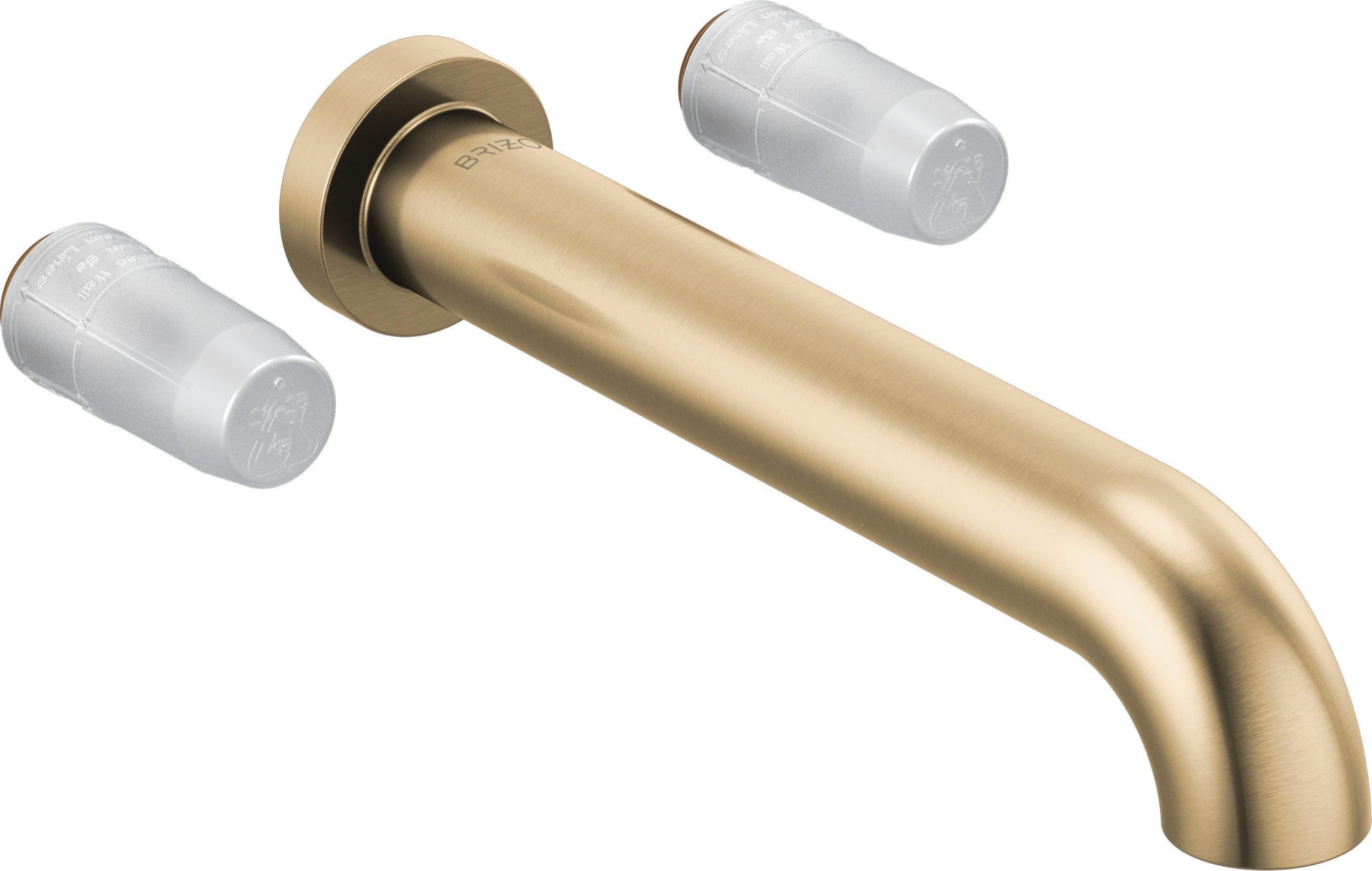 TWO-HANDLE WALL MOUNT TUB FILLER - LESS HANDLES