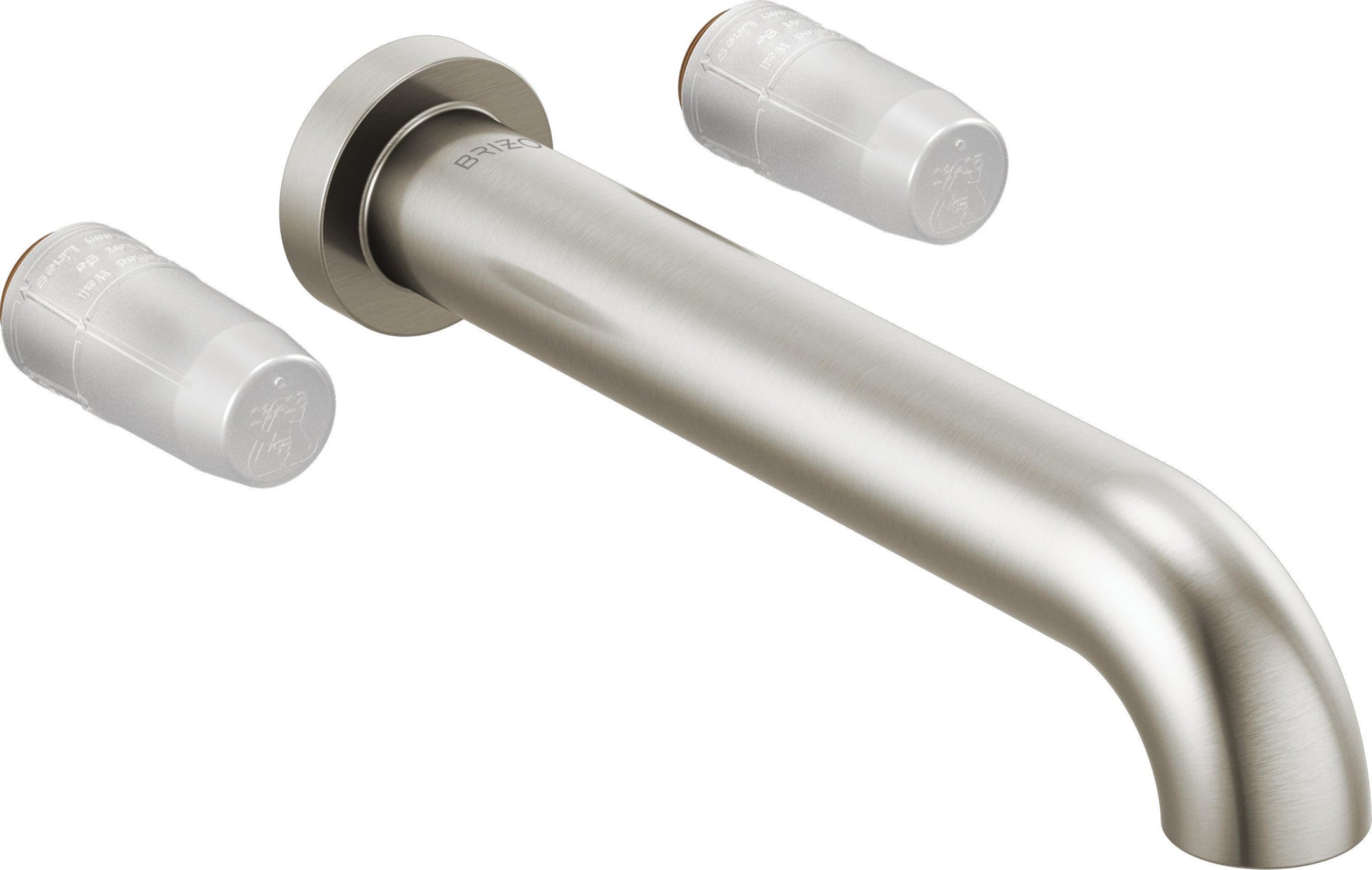 TWO-HANDLE WALL MOUNT TUB FILLER - LESS HANDLES