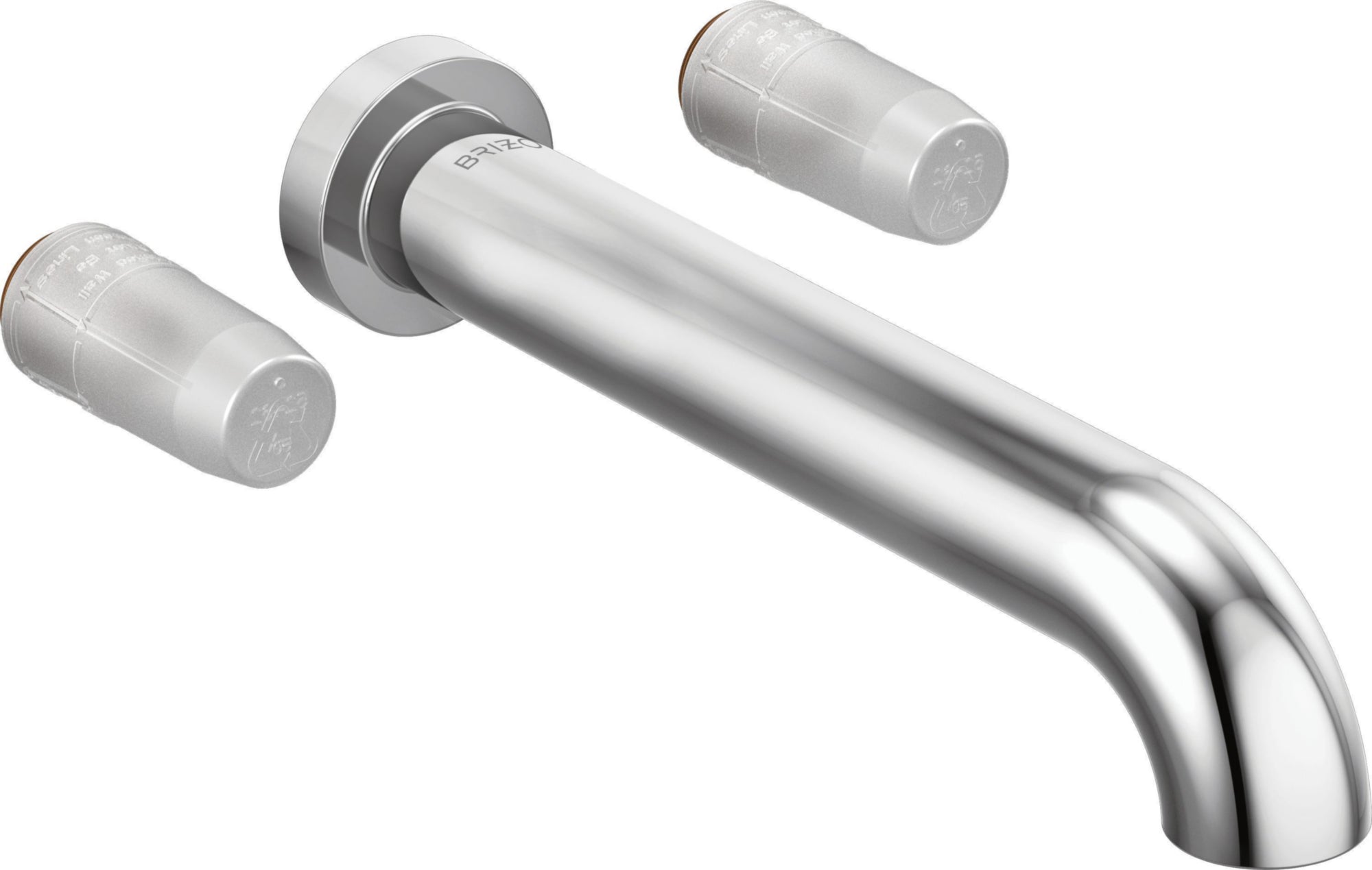TWO-HANDLE WALL MOUNT TUB FILLER - LESS HANDLES