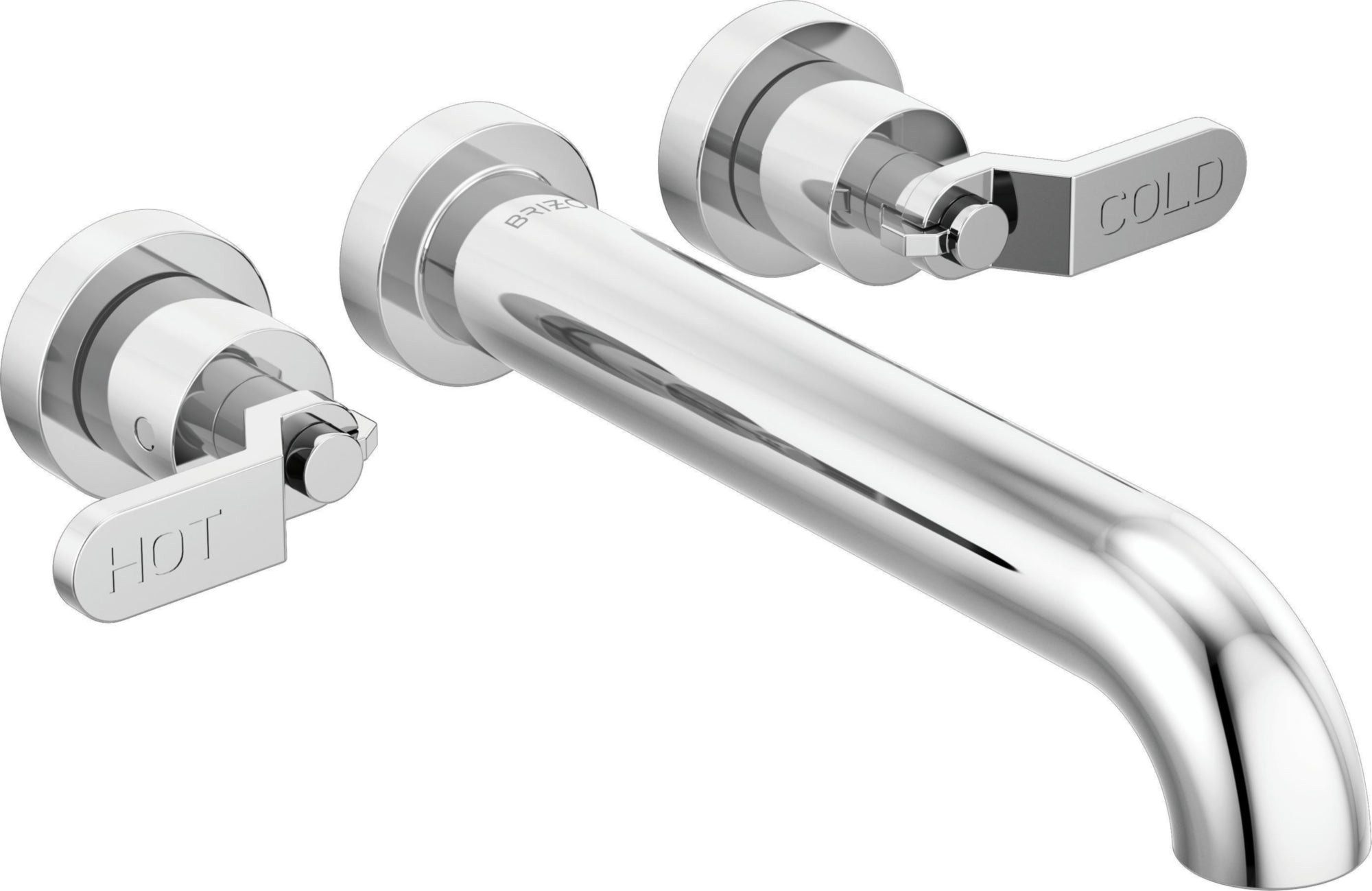 TWO-HANDLE WALL MOUNT TUB FILLER - LESS HANDLES