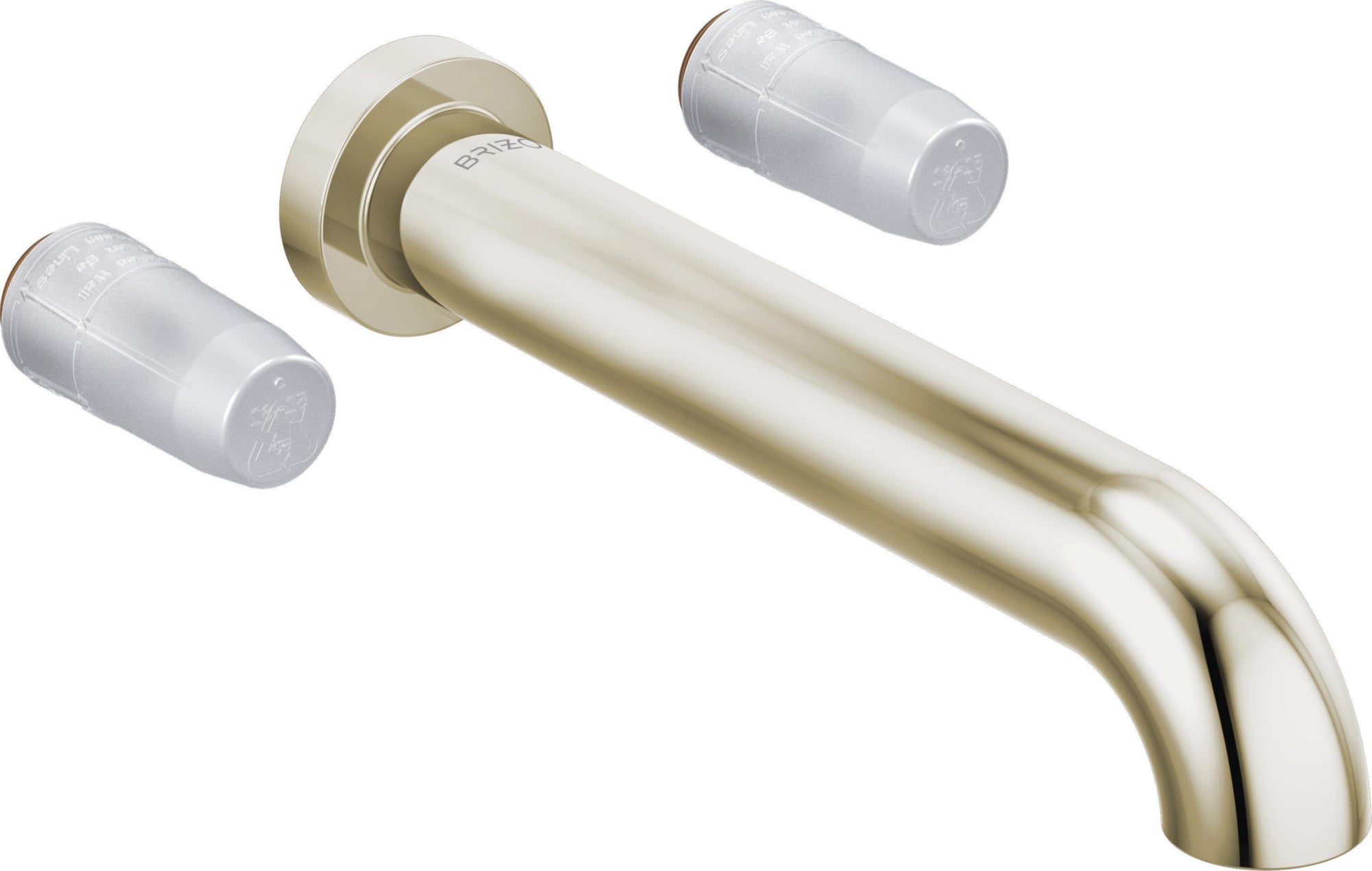 TWO-HANDLE WALL MOUNT TUB FILLER - LESS HANDLES