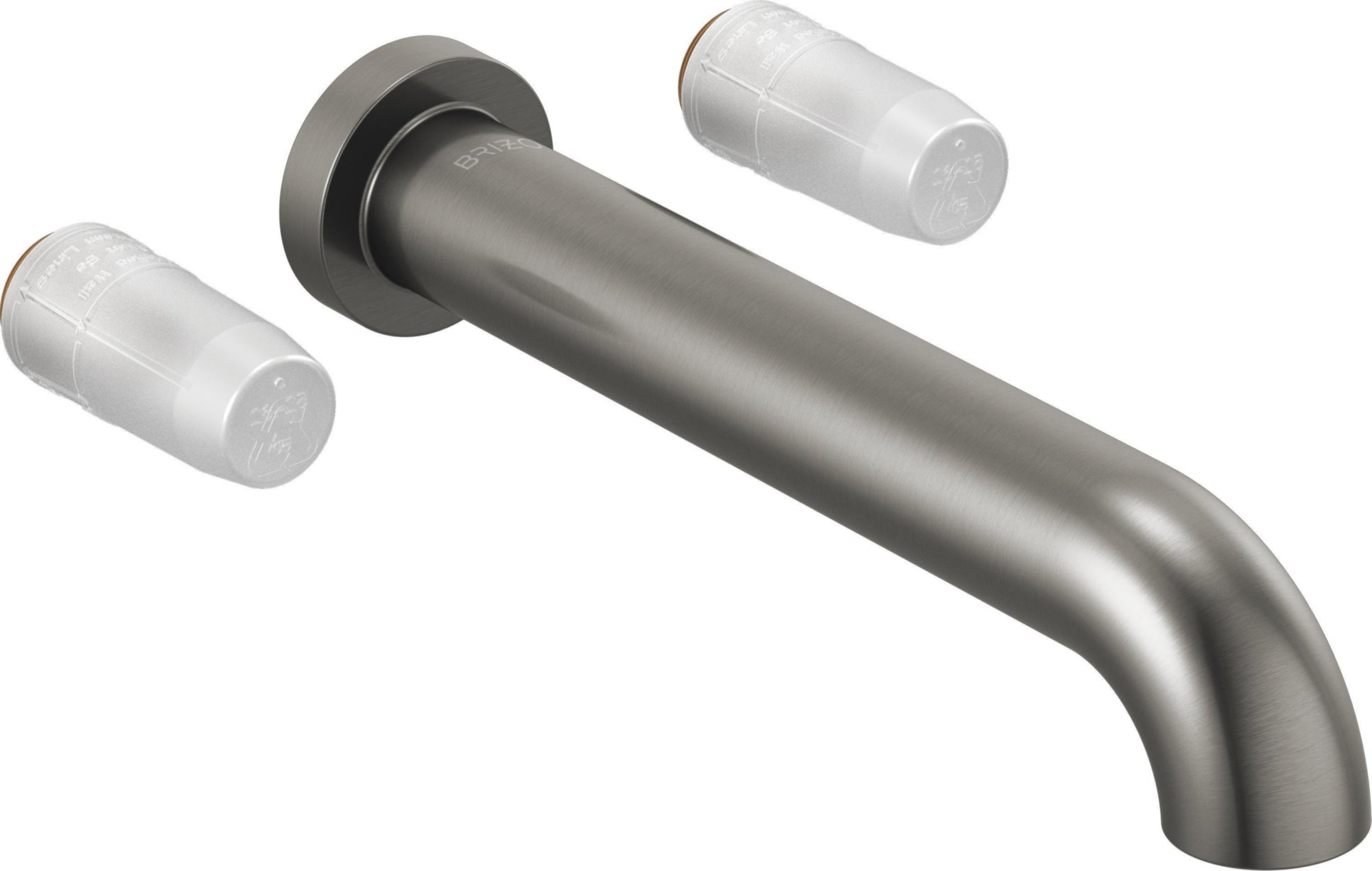 TWO-HANDLE WALL MOUNT TUB FILLER - LESS HANDLES