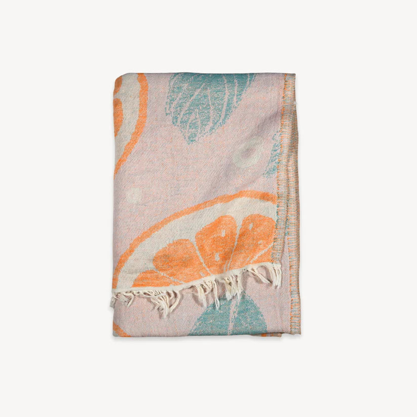 Orange and Leaf Towel