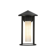 Load image into Gallery viewer, Tenko 12-in Black/Glossy Opal Glass 1 Light Exterior Wall
