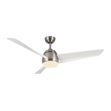 Load image into Gallery viewer, Thalia 54-in Brushed Nickel/Matte White LED Ceiling Fan
