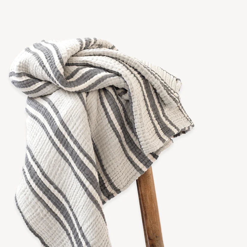 Crinkle Striped Throw