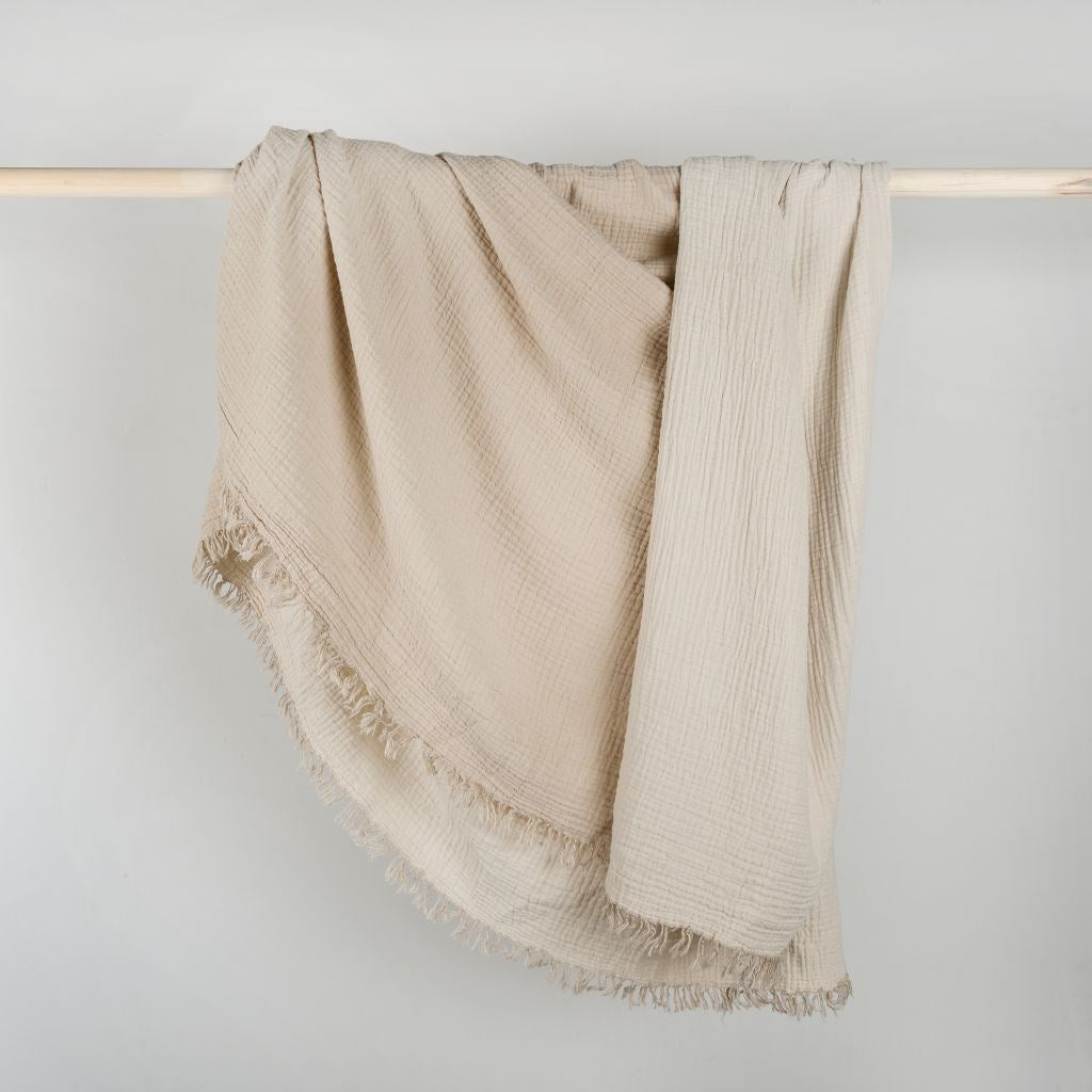 Solid Crinkle Throw