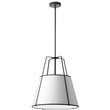 Load image into Gallery viewer, 3LT Trapezoid Pendant, MB with WH Shade
