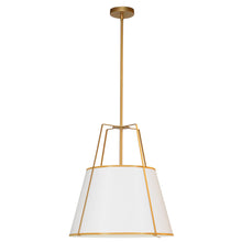 Load image into Gallery viewer, 3LT Trapezoid Pendant, GLD with WH Shade
