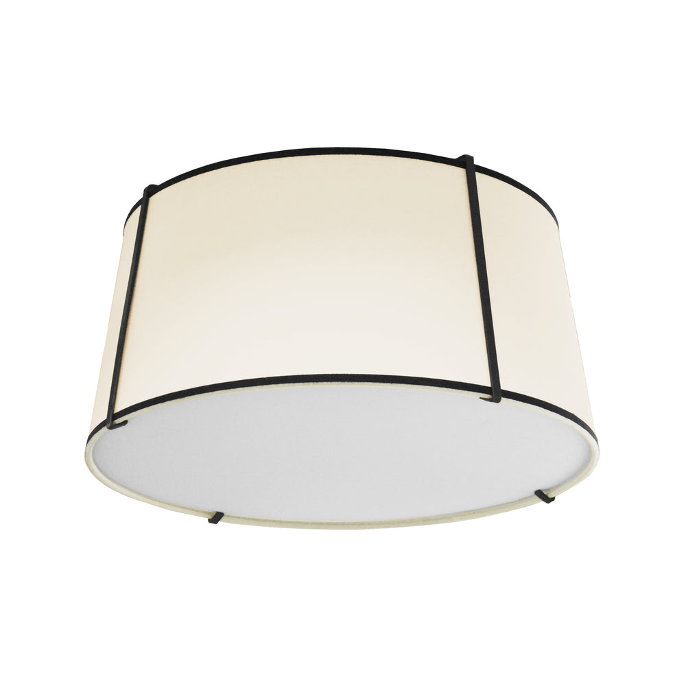 3LT Trapezoid Flush Mount Blk/Crm Shade w/790 Diff