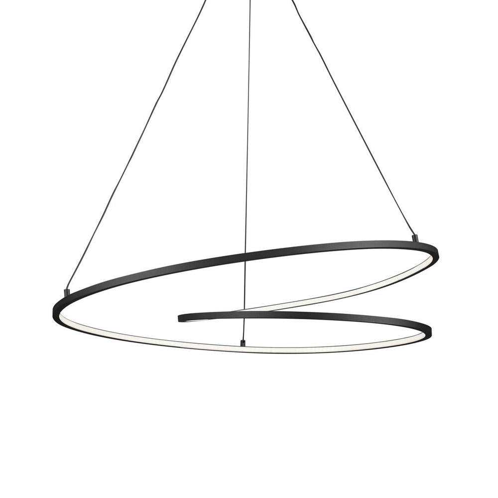 Twist 32-in Black LED Pendant