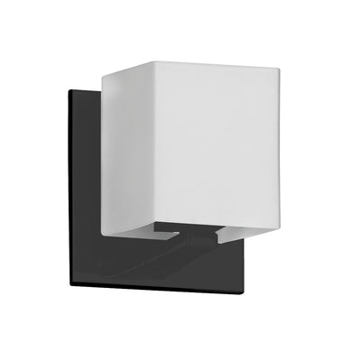 1LT Halogen Wall Sconce, MB w/ WH Glass