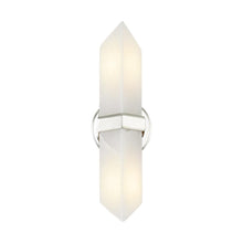 Load image into Gallery viewer, Valencia 15-in Polished Nickel/Alabaster 2 Lights Wall/Vanity
