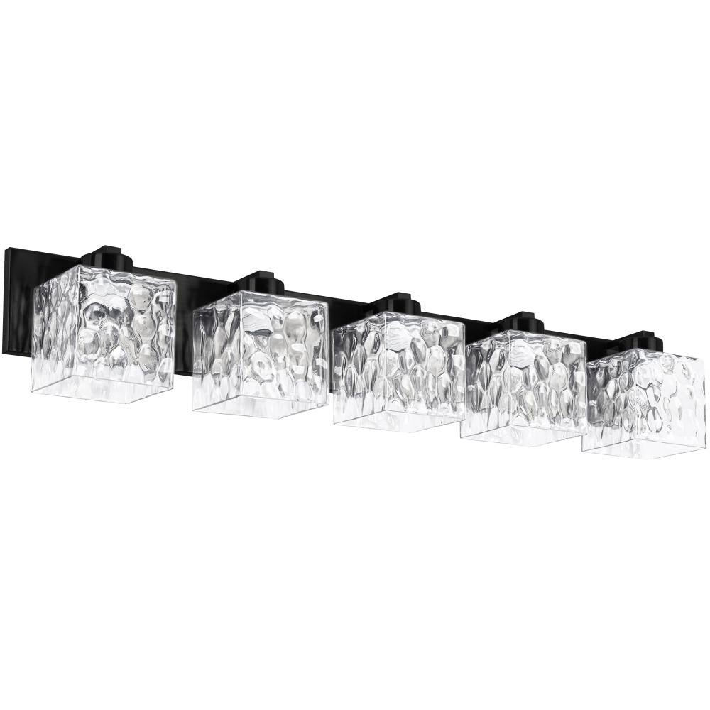 5LT Vanity, MB w/ CLR Water Glass