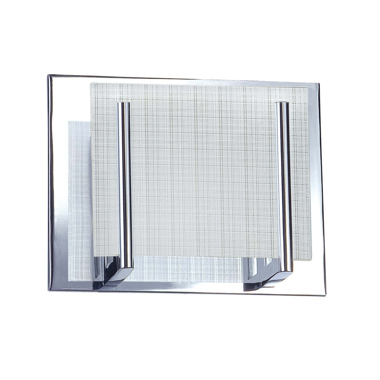 Aurora 1-Light Chrome Vanity Light with Linen Glass - Chrome