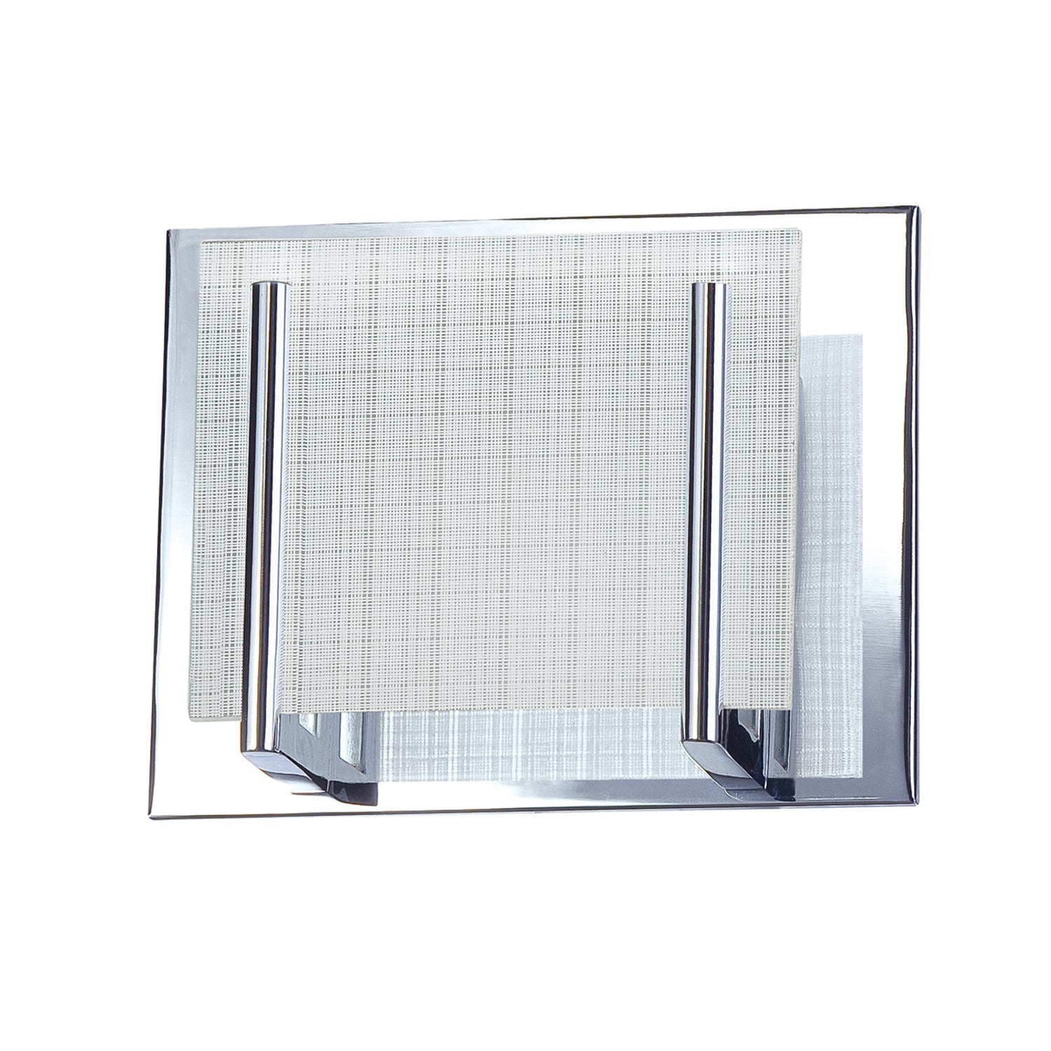 Aurora 1-Light Chrome Vanity Light with Linen Glass - Chrome