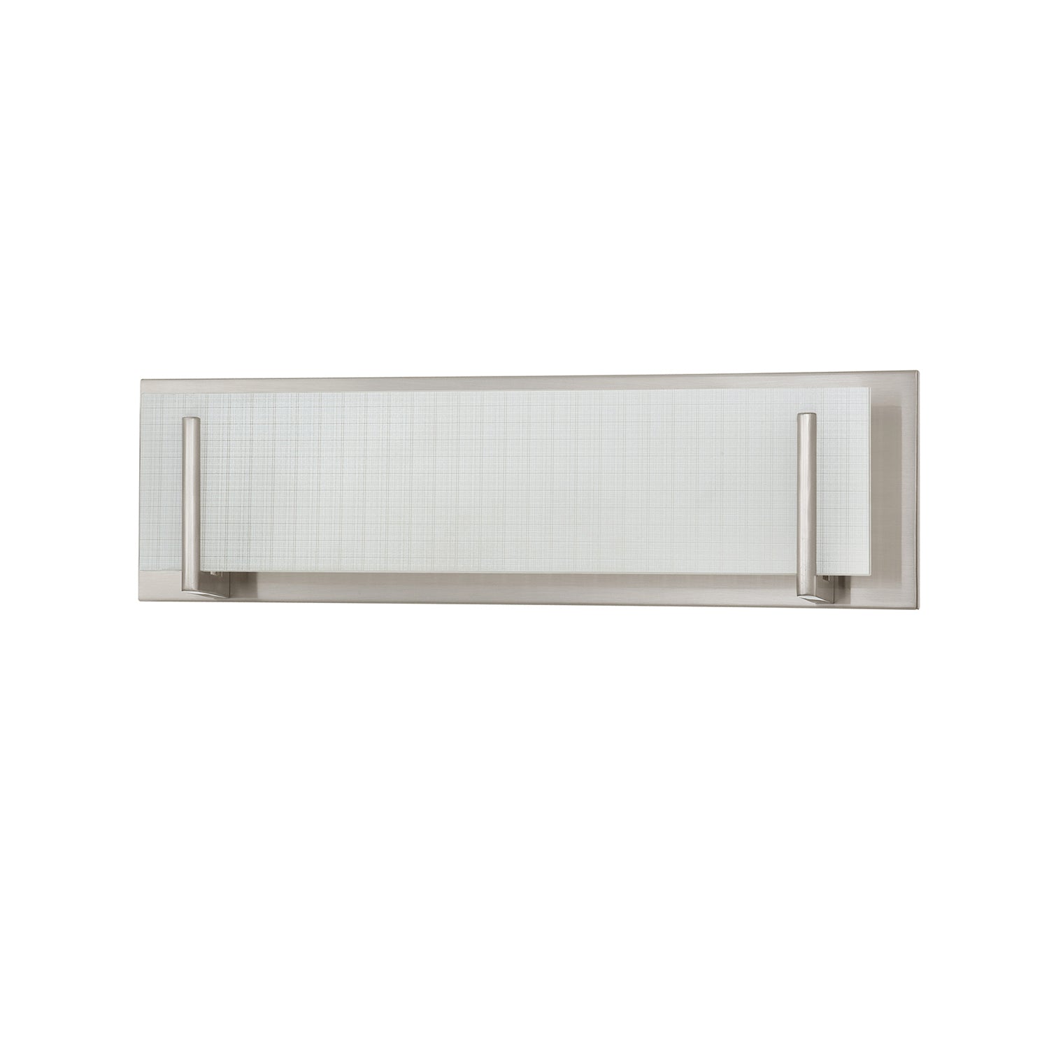Aurora 1-Light Chrome Vanity Light with Linen Glass - Satin Nickel