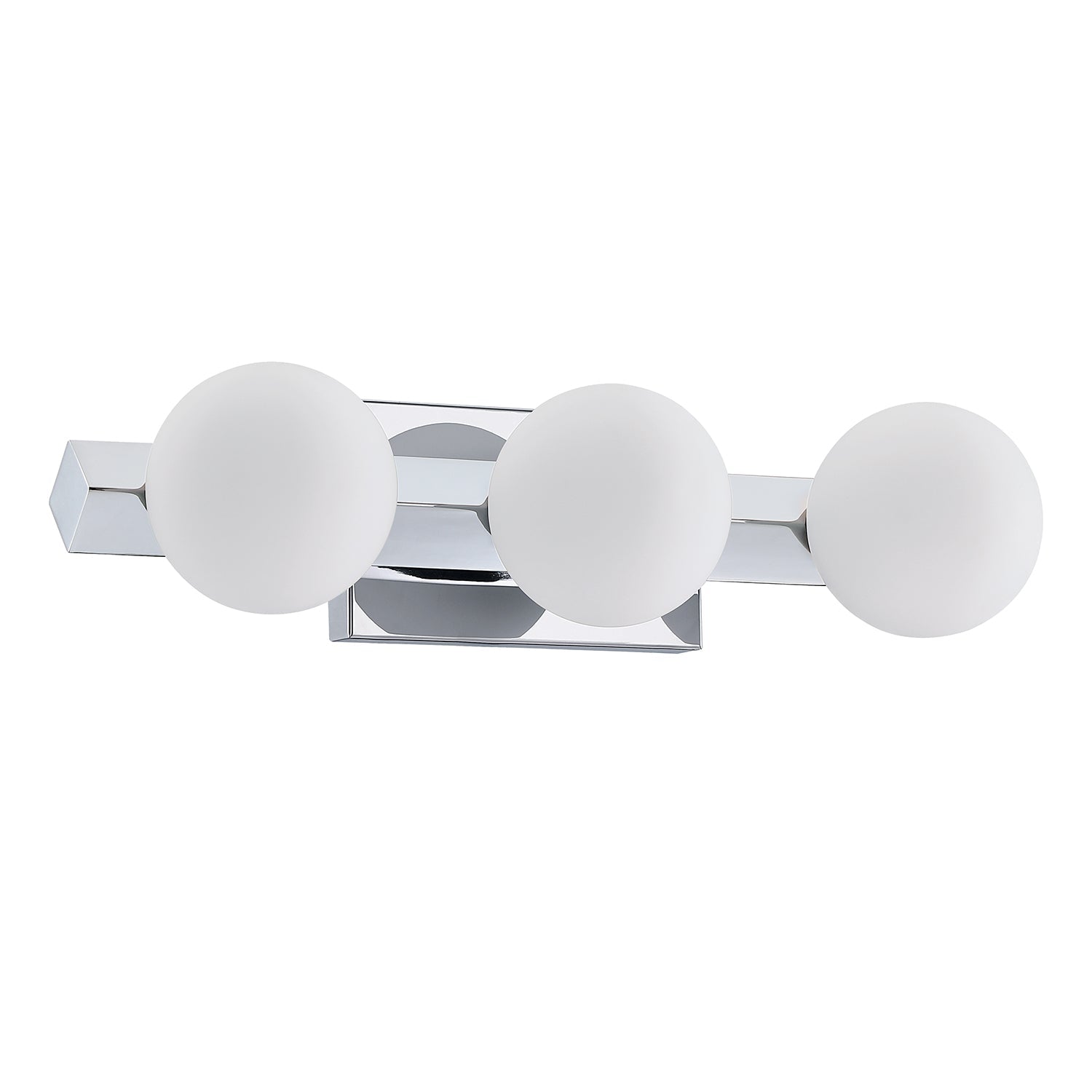 ORBITRON 3-Light Black Vanity - Chrome