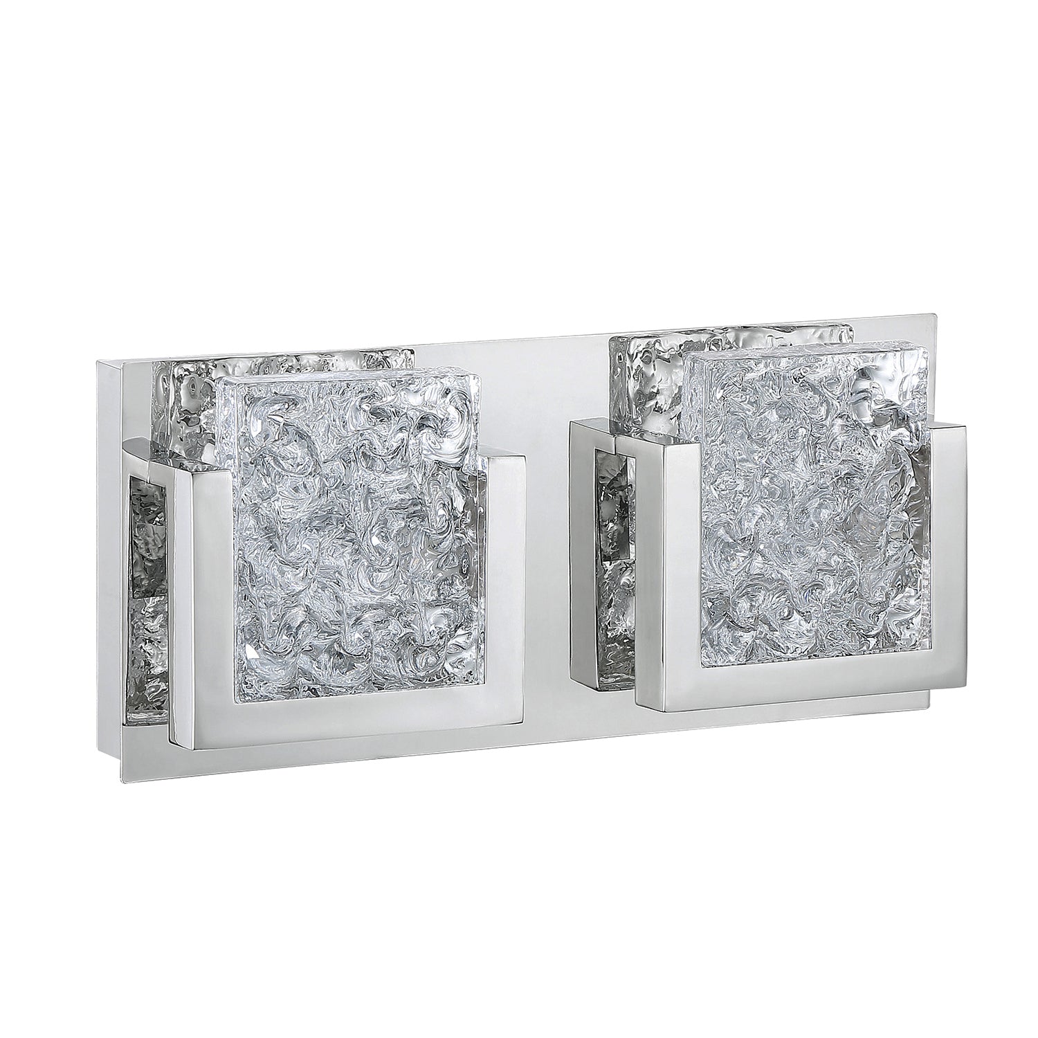 ICE-LAVA 1-Light Chrome LED Vanity Light - 2L-CH