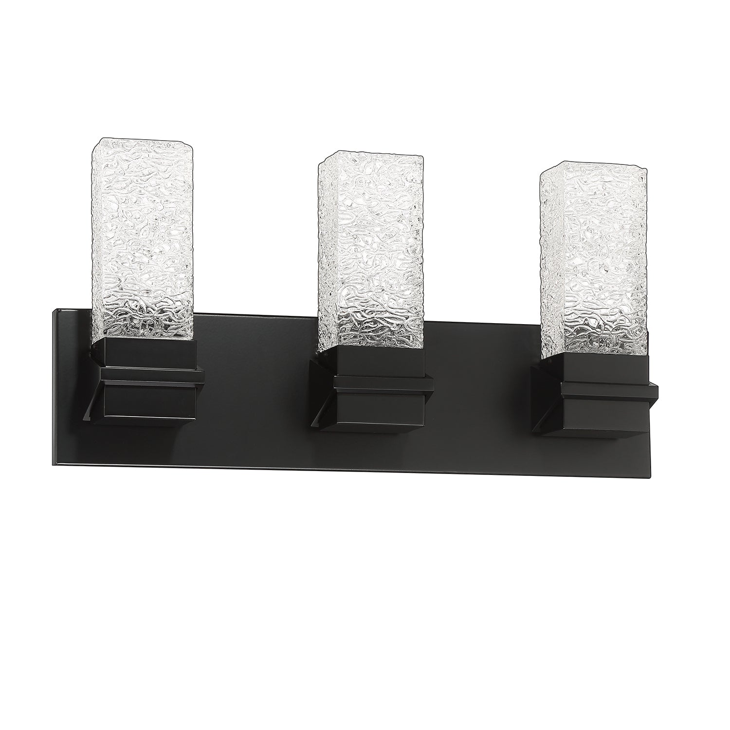 ICE 2-Light-LED Chrome Vanity Light - Black