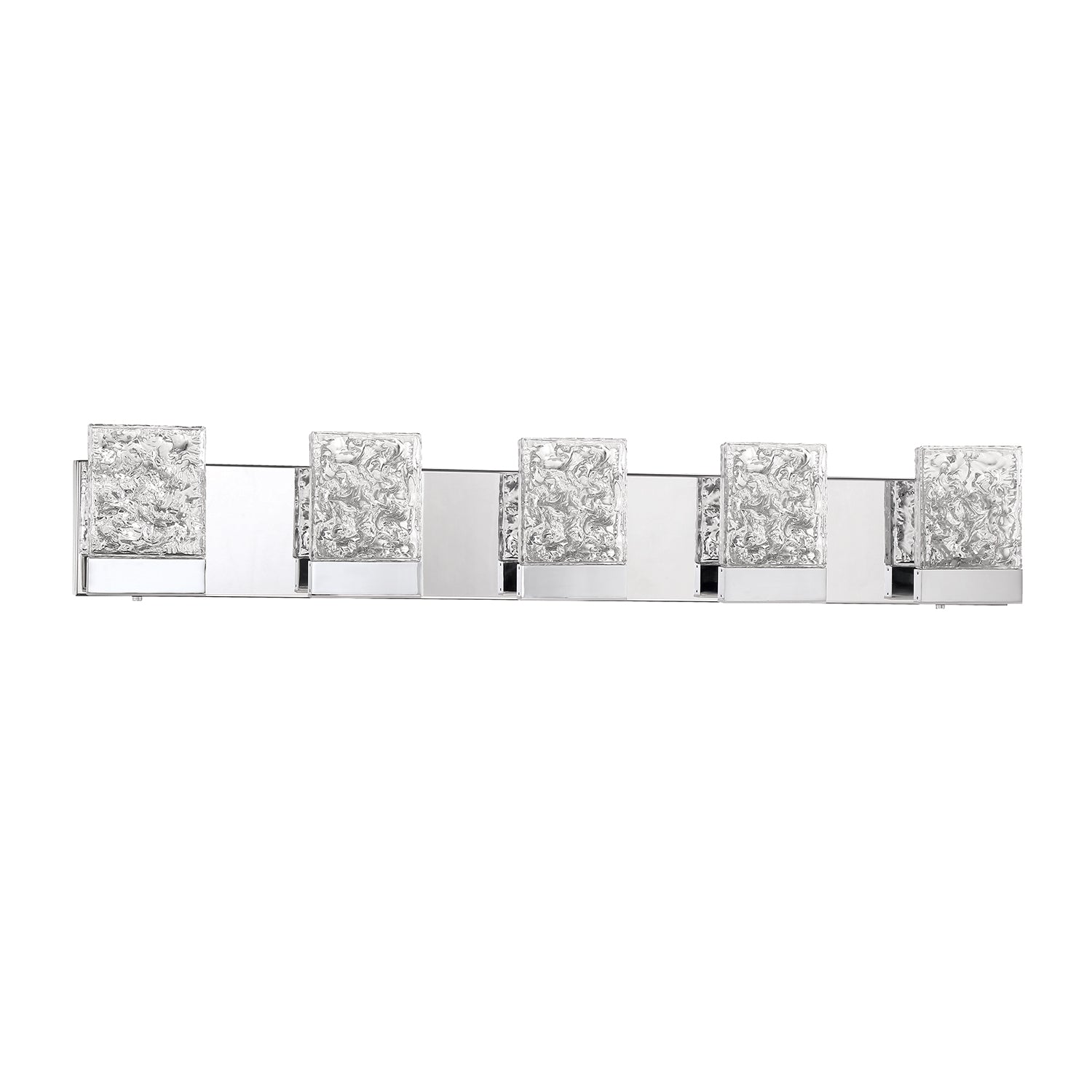 ASTRON 5-Light-LED Chrome Vanity Light with Glass style #1 - 5CH