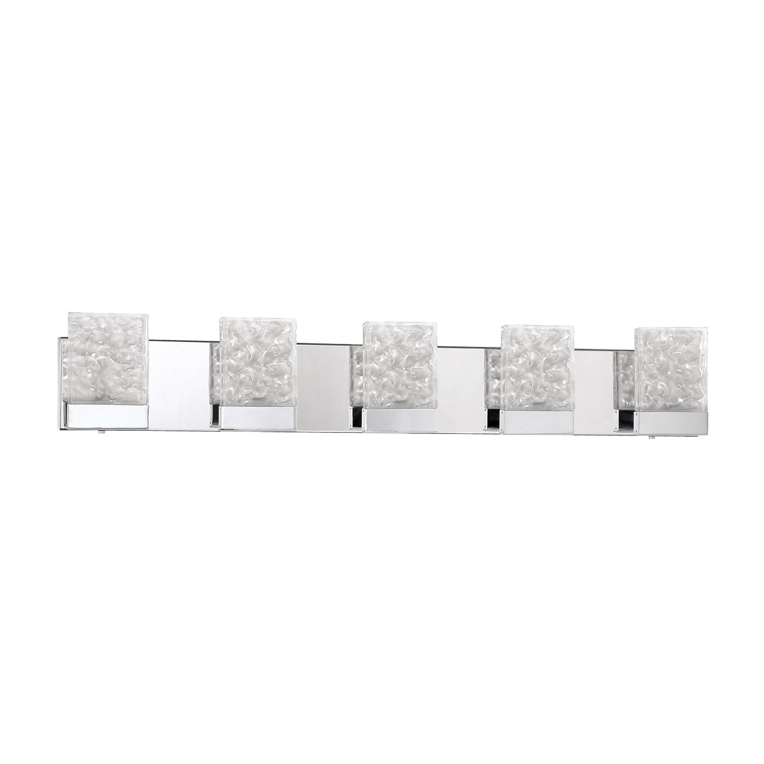 ASTRON 5-Light-LED Chrome Vanity Light with Glass style #1 - 6CH