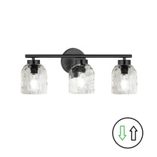 Load image into Gallery viewer, 3LT Vanity, MB w/ CLR Water Glass
