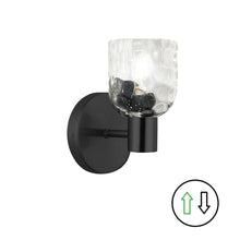 Load image into Gallery viewer, 1LT Wall Sconce, MB w/ CLR Water Glass
