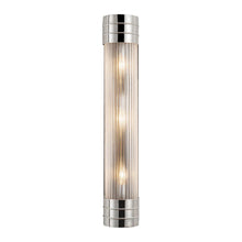 Load image into Gallery viewer, Willard 24-in Polished Nickel/Prismatic Glass 3 Lights Wall/Vanity
