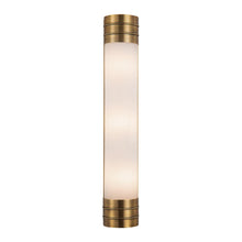 Load image into Gallery viewer, Willard 24-in Vintage Brass/Opal Matte Glass 3 Lights Wall/Vanity
