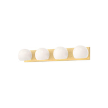 Load image into Gallery viewer, Willow 31-in Brushed Gold/Opal Matte Glass 4 Lights Vanity
