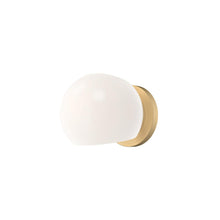 Load image into Gallery viewer, Willow 6-in Brushed Gold/Opal Matte Glass 1 Light Wall/Vanity

