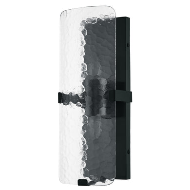 2LT Wall Sconce, MB w/ CLR Textured Glass