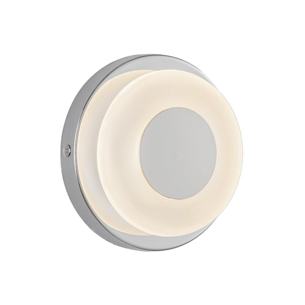 Stephord 4-in Chrome/Frosted Glass LED Wall Sconce