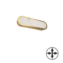 Load image into Gallery viewer, 20W Wall Sconce, AGB w/ Alabaster Diffuser
