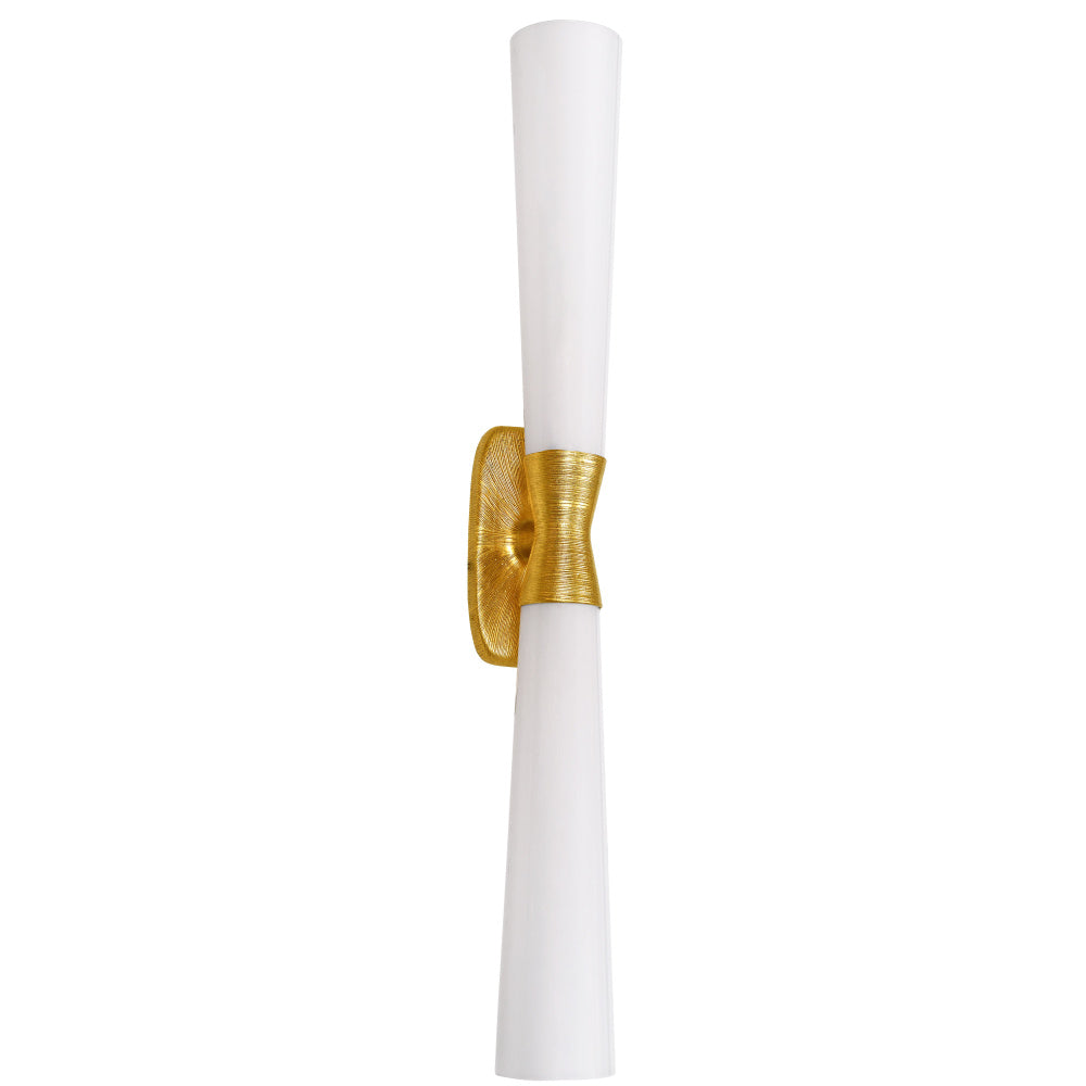 2LT Wall Sconce, GLD w/ Opal Glass