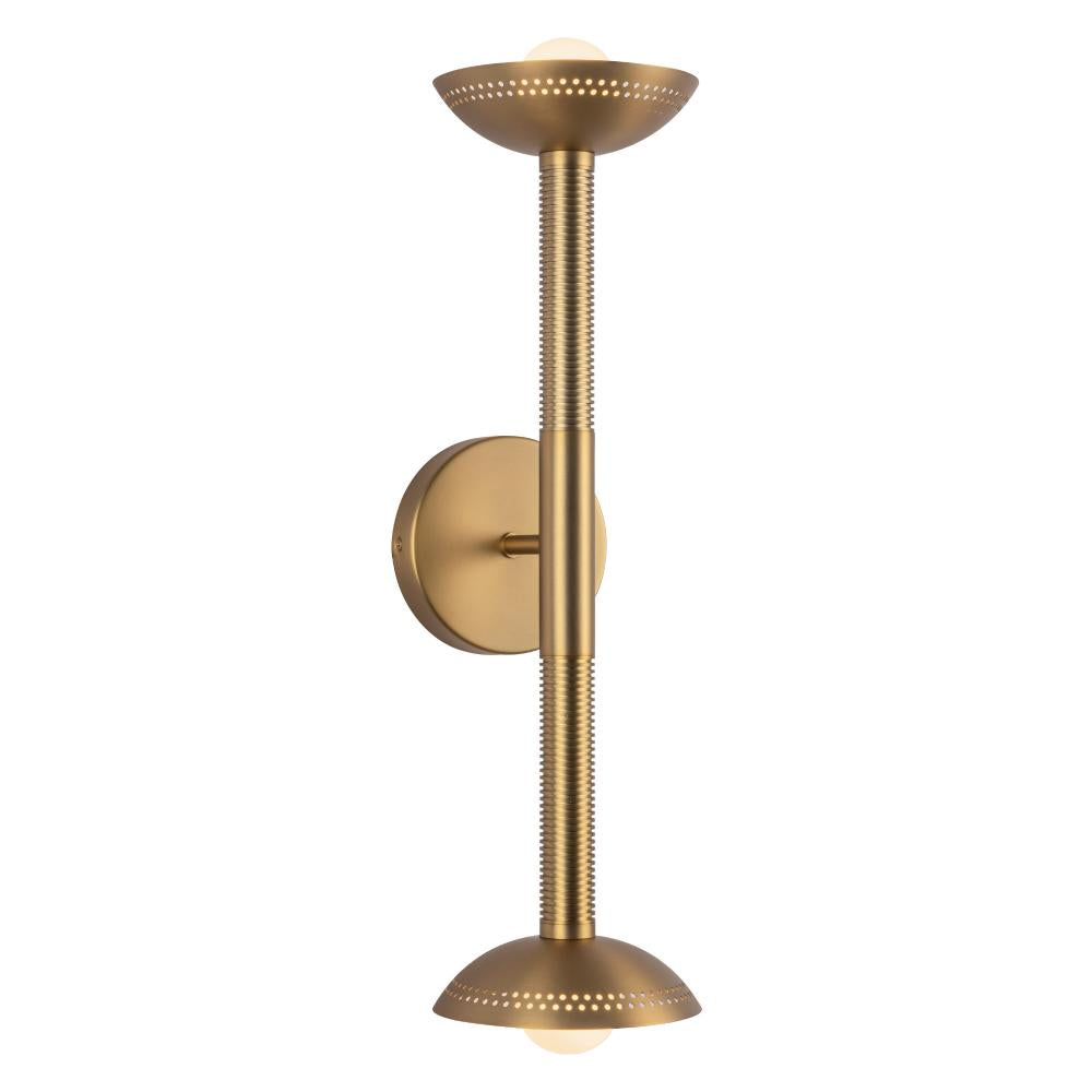 Arden 23-in Brushed Gold/Opal Glass LED Wall/Vanity Light