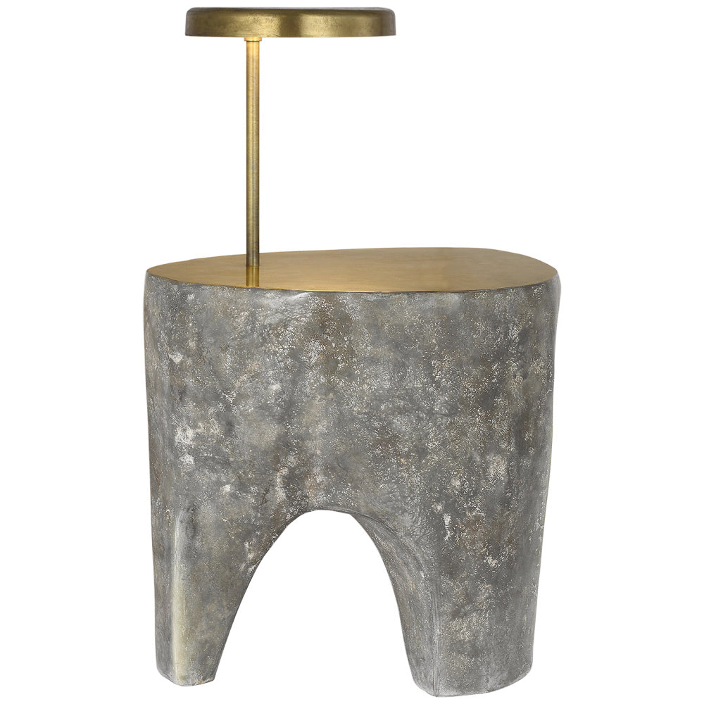 Lega 36" Sculpted Side Table Reading Floor Lamp