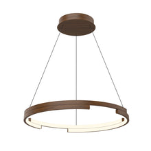 Load image into Gallery viewer, Anello Minor 24-in Walnut LED Pendant
