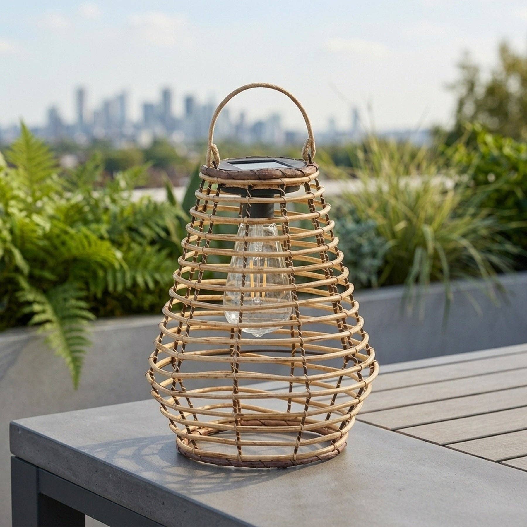 Lunaria Maris Solar Rattan Style Lantern
