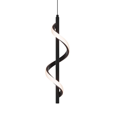 18in Vertical Swirl Pendant, 5CCT - Black