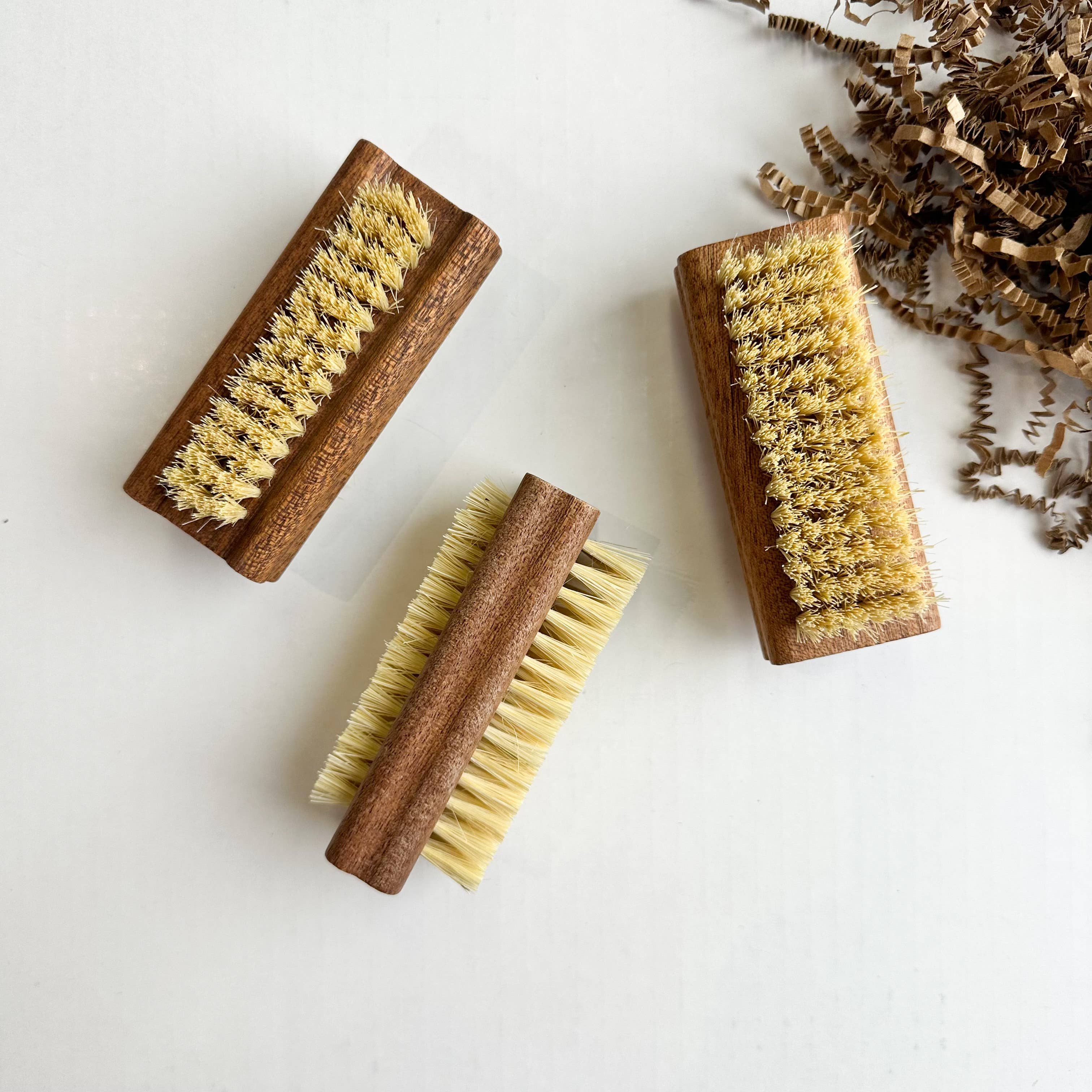 Wooden Nail Brush with Natural Bristles