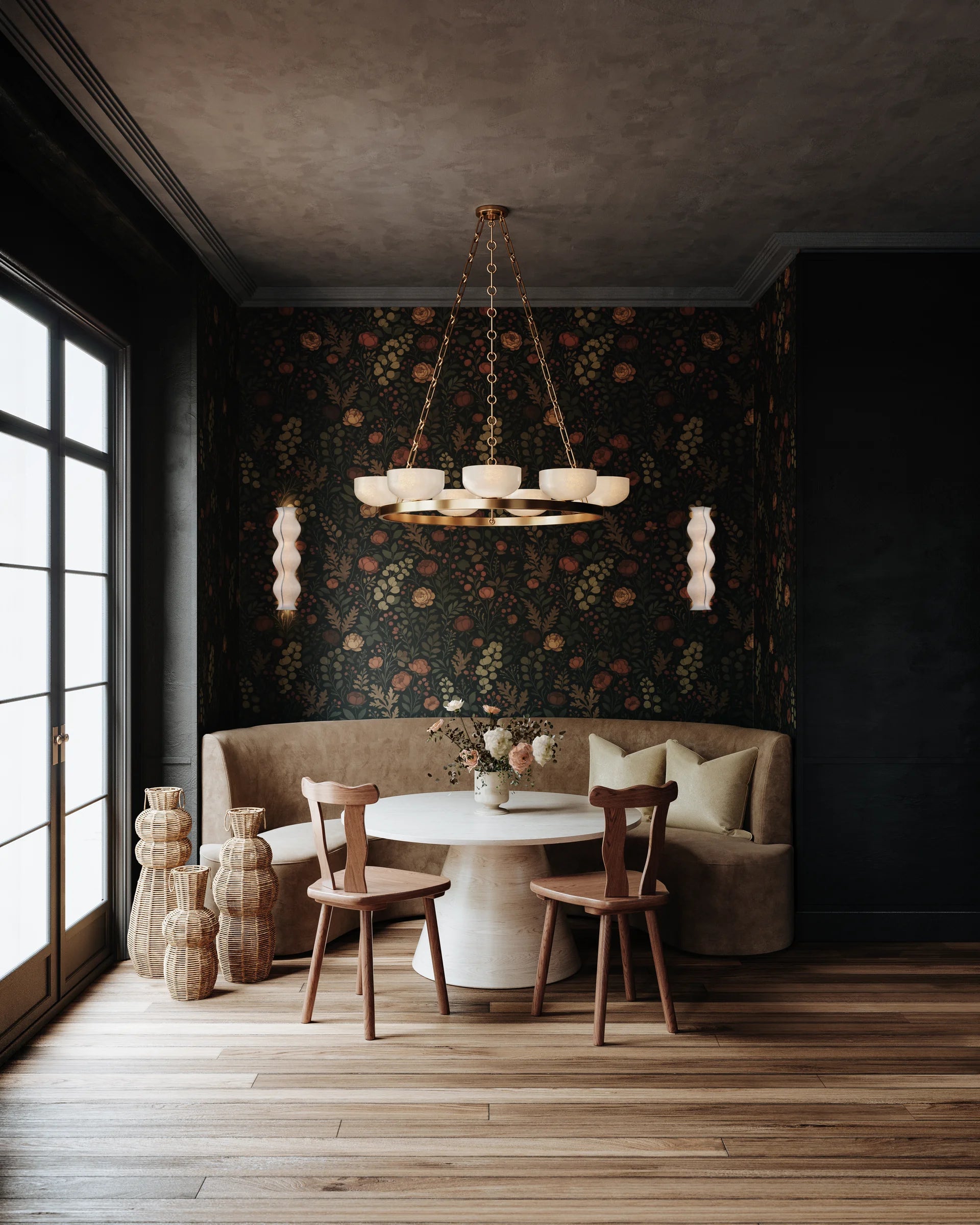 Caelum Chandelier in Patina Brass